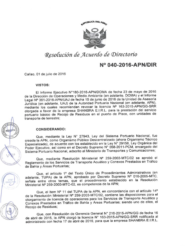 Resolución 040 2016 APN | PDF