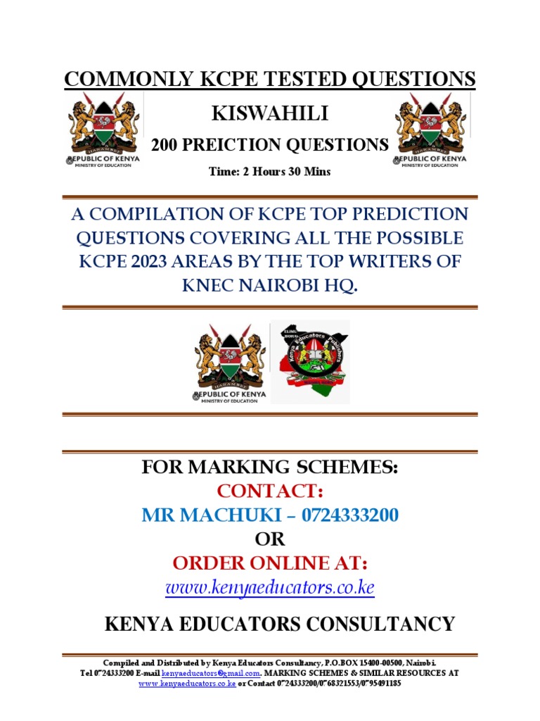 Kisw Kcpe 2023 Analysis PDF