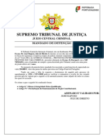 Supremo Tribunal de Justiça: Juizo Central Criminal Mandado de Detenção