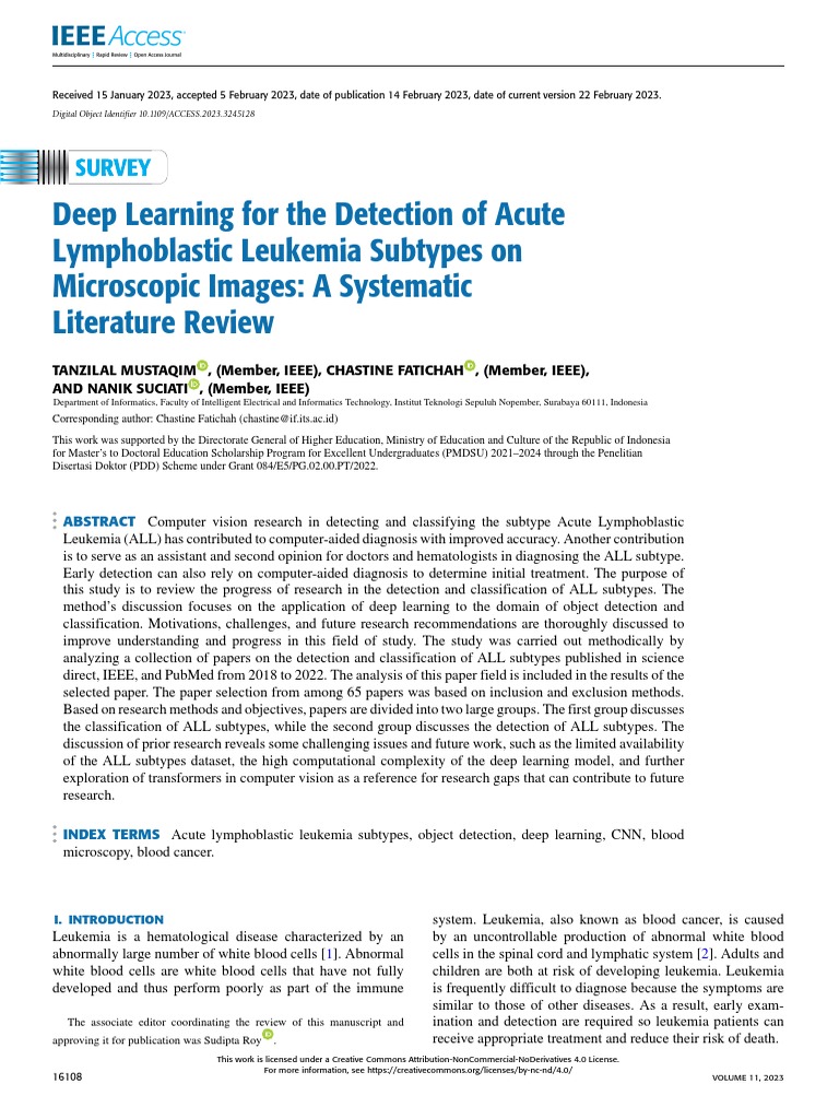Deep Learning for ALL Subtype Detection | PDF | Deep Learning | Leukemia