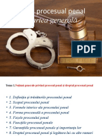 Drept Procesual Penal: Partea Generală