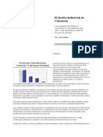 El Declive Industrial de Venezuela