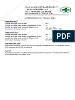 Hasil Evaluasi Ketersediaan Obat Terhadap Formularium