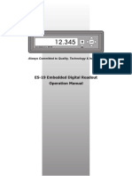 ES-19 Embedded Digital Readout Operation Manual: Always Committed To Quality, Technology & Innovation