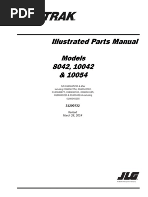 Illustrated Parts Manual: Models 8042, 10042 & 10054 | PDF