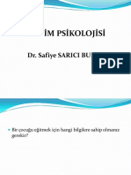 Eğitim Psikolojisi: Dr. Safiye Sarici Bulut
