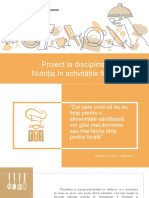 Proiect La Disciplina Nutriția În Activitățile Fizice