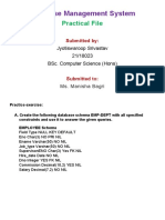 Database Management System Practical File