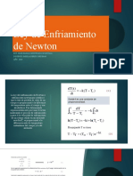 Ley de Enfriamiento de Newton: Est.: Igor Harold Montecinos Portugal Docente: Fabiola Pérez Cárdenas AÑO: 2020