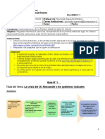 Sociales: Título Del Tema: La Crisis Del 29, Alessandri y Los Gobiernos Radicales