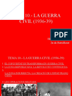 Tema 10.-La Guerra CIVIL (1936-39) : Història D'espanya 2n de Batxillerat