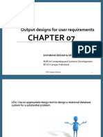 DDD-CH 7 Output Designs For User Requirements.