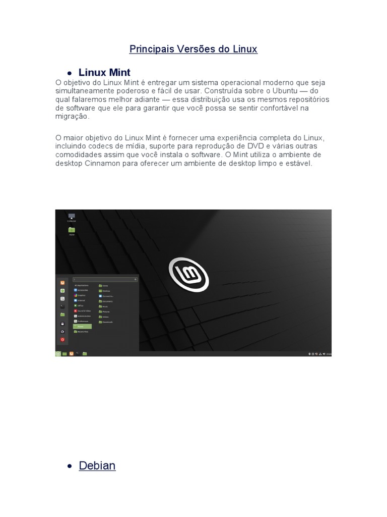 Principais Distribuições do Linux | PDF | Distribuição Linux | Linux
