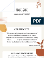 Wabi-Sabi: Abandoning "Perfect"