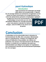 Rapport Hydraulique Introduction Et Conclusion