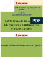 A Mecânica Do Mercado de Capitais - 10.09.2020 - Semana Do Administrador