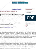 Analisis de Ias Prácticas Evaluativas Inclusivas de Tres Docentes de Educación Preescolar en México