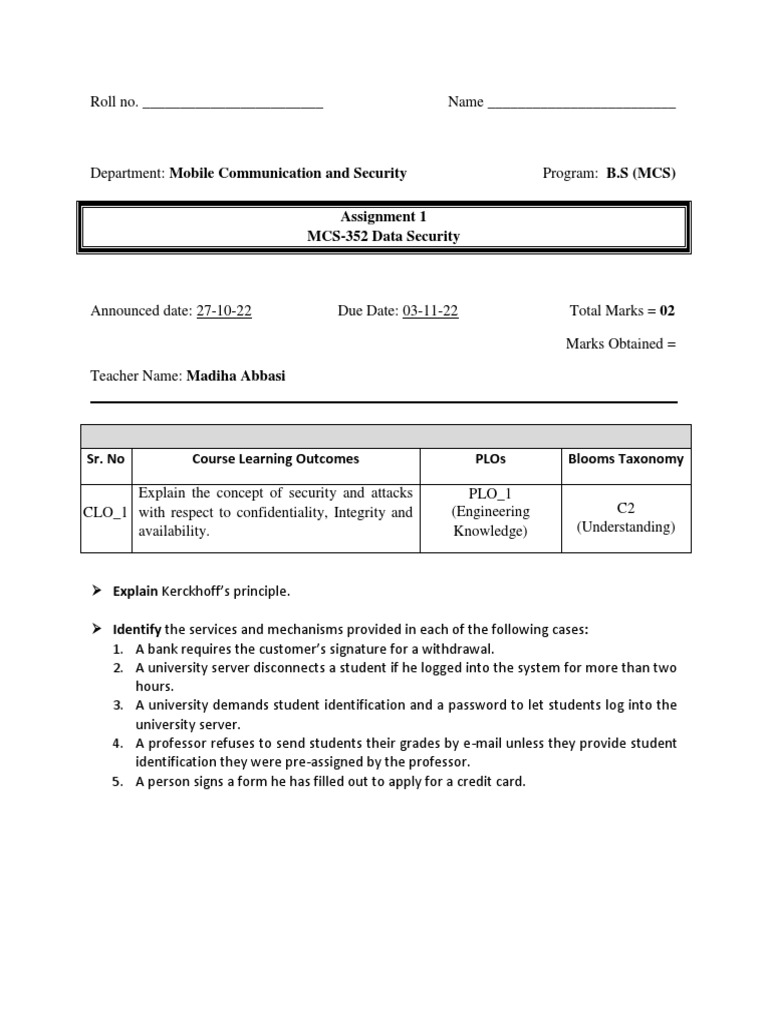 Assignment 1 | PDF