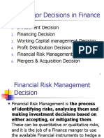 SIX Major Decisions in Finance