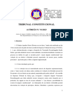 Recurso de Amparo Constitucional por Violação da Liberdade Pessoal e do Direito ao Juiz Natural