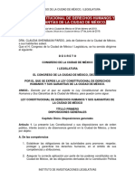 La Ley Constitucional de Derechos Humanos y Sus Garantías de La Ciudad de México