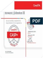 CompTIA Advanced Security Practitioner Ce (CASP+) Certificate Howard