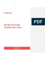 Mcgill University Classification Plan 3-0