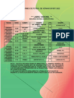 Torneo de Fútbol de Verano Sport 2022: Segunda Ronda Eliminatoria