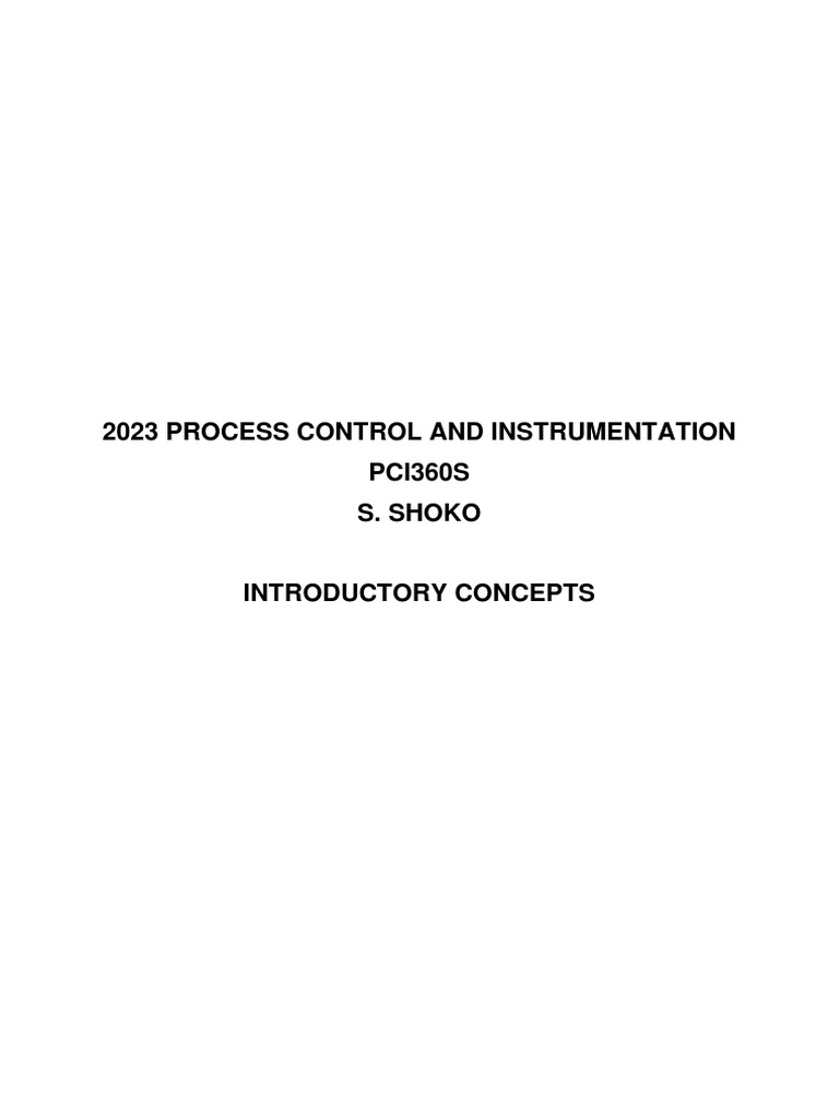 2023 PCI360S Introductory Concepts | PDF | Control Theory | Control System