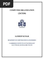 Computer Organization: Sandeep Kumar