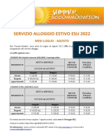 Avviso Servizio Alloggio Estivo Esu 2022