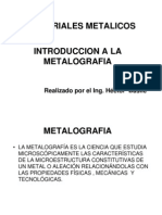 Introduccion A La Metalografia