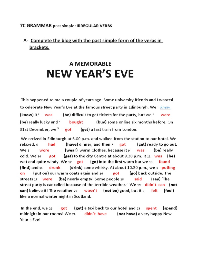 7C Grammar | PDF
