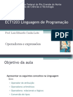 03 ECT1203 - Operadores - e - Expresses