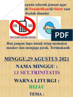 Minggu, 28 Agustus 2021