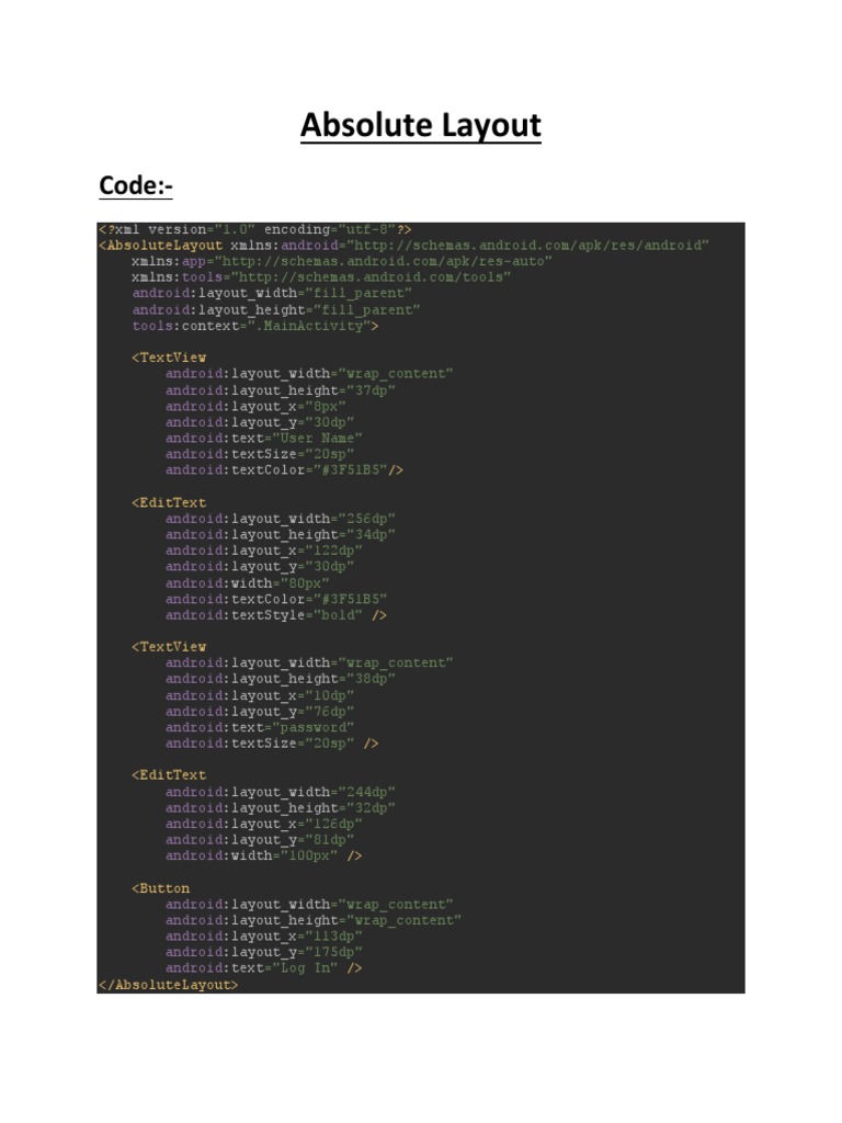 Absolute Layout01 | PDF