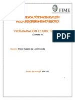 Act 3 Programacion Estructurada FIME