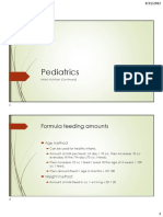 Pediatrics: Formula Feeding Amounts