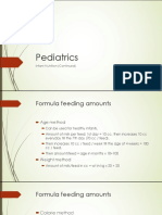 Weaning Infant Formula Calculation Pediatrics