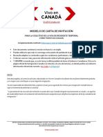 Carta Invitacion Canada Vivoencanada