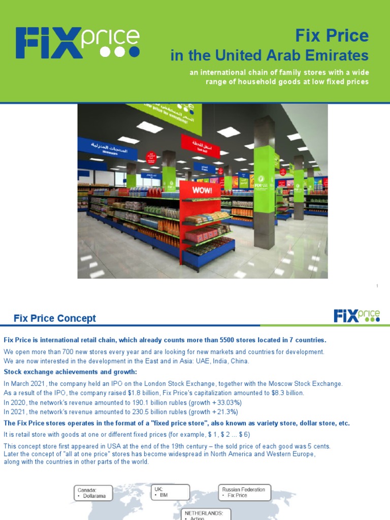 Fix Price UAE Expansion & Store Plans | PDF | Business