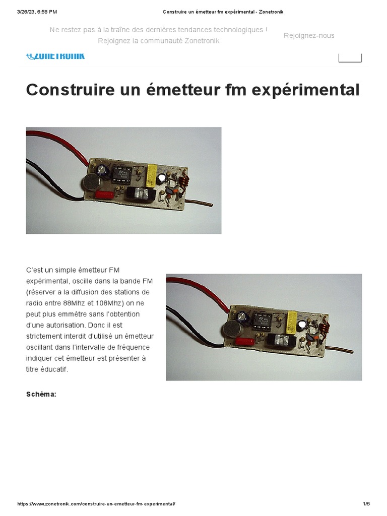 Montage Émetteur FM - CHAP I. LES COMPOSANTS ÉLECTRONIQUES :D I.1