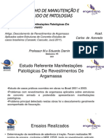 Apresentação Sobre Manifestações Patológicas em Argamassas de Revestimento