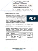 Acta de Apertura, Admision, Evaluación y Calificación de Ofertas Tecnicas - PVL LP1