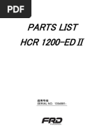 Parts List HCR 1200-ED Ⅱ: 適用号機 SERIAL NO. 1354581