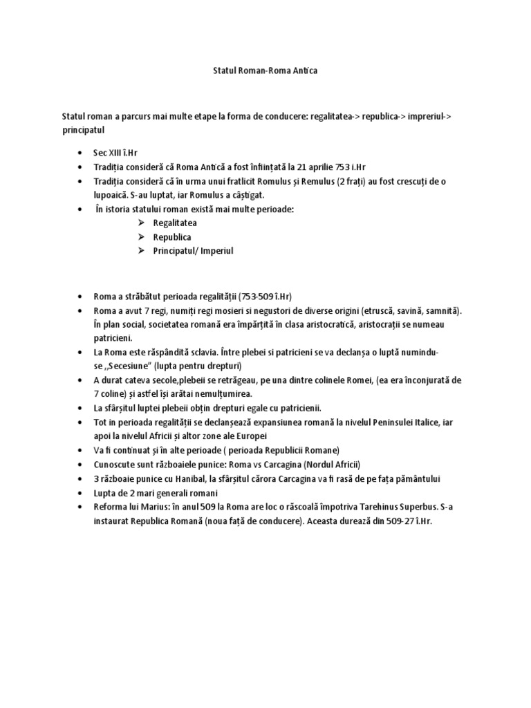 Statul Roman | PDF