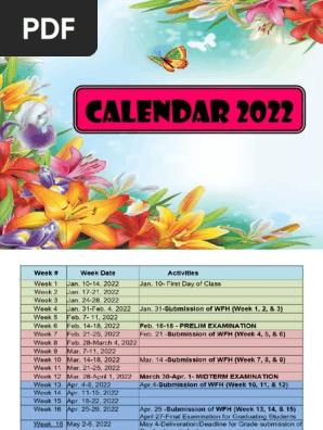 calendar 2022
