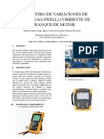 N°2: Registro de Variaciones de Tensión (Sag-Swell) Corriente de Arranque de Motor