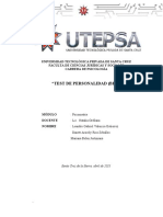 Informe Del Test de Personalidad