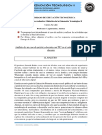 Análisis de Un Caso de Práctica Docente Con TIC en El Aula: El Aporte de Un Docente